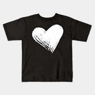 White heart, chalk drawing Kids T-Shirt